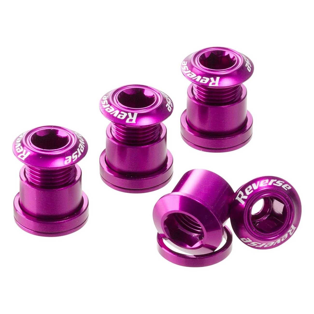 Set de boulons de couronne inversée en aluminium 7075, 4 pièces - Violet - 1