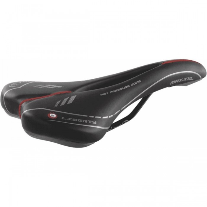 MTB Liberty XXL Saddle for Citybike, Black, 275x145 mm, 290g - Comfort & Durability - 1