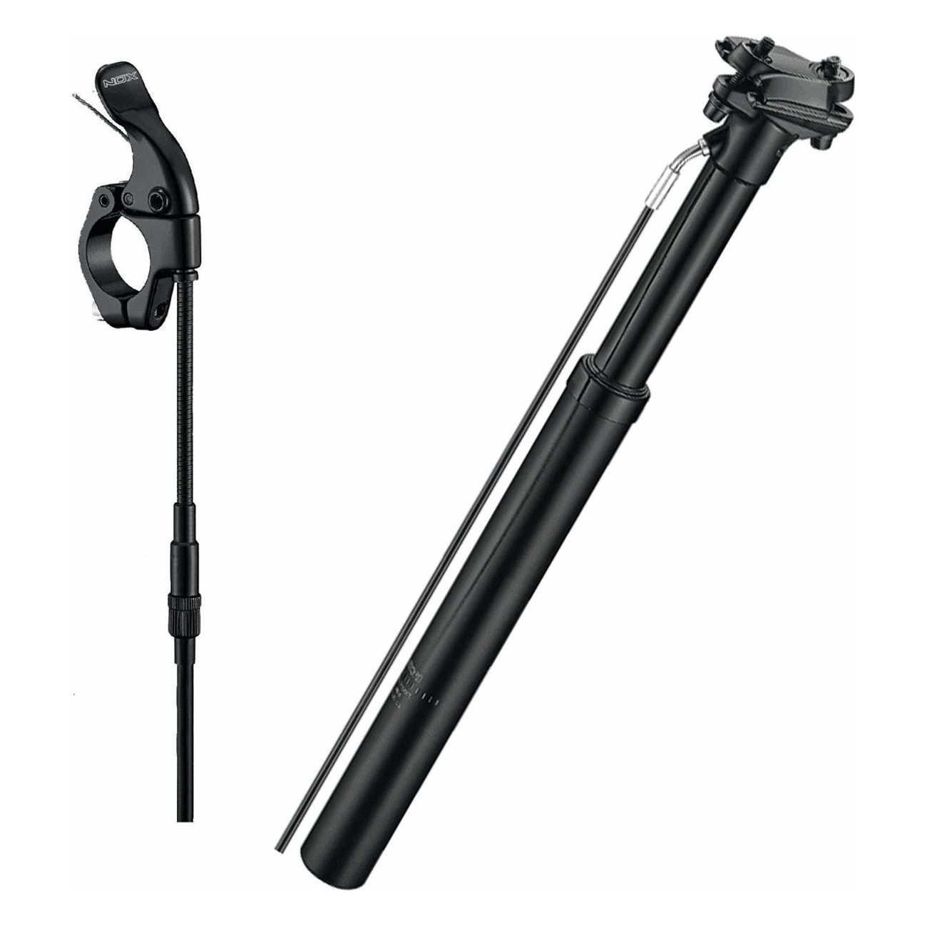 XON 30.9mm Aluminum Telescopic Seatpost with 125mm Travel and External Cable - 1