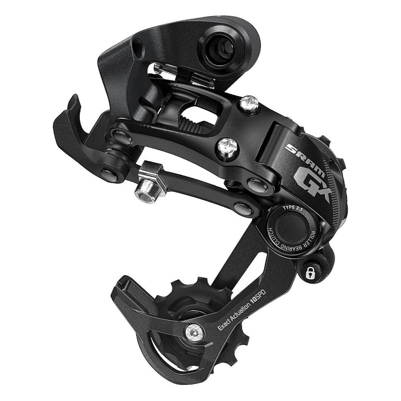 Dérailleur Arrière SRAM GX Type 2.1 10 Vitesses, Cage Courte, Noir - 1