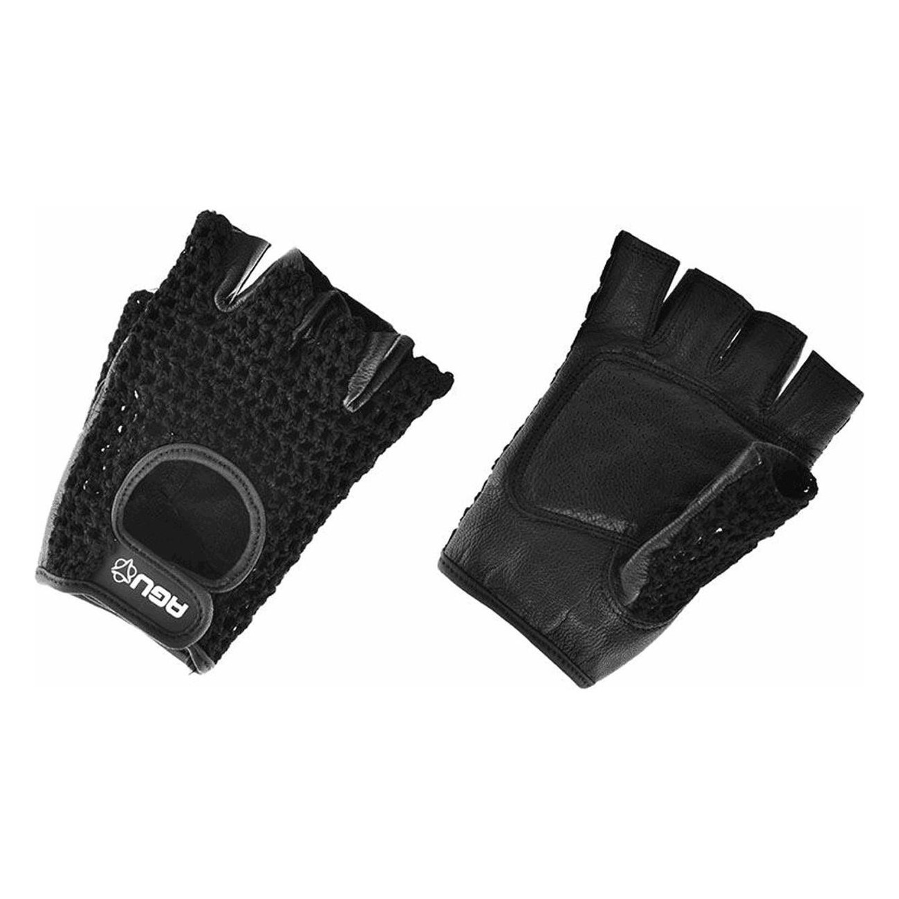 Classic Sport Half Finger Gloves in Black Polyester - Size M - 1