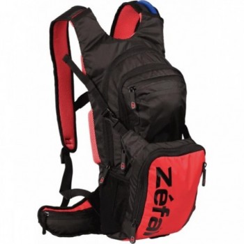 Mochila Hidratante Enduro 11L Negra Roja con Bolsa 3L y Bolsillos Acolchados - 1