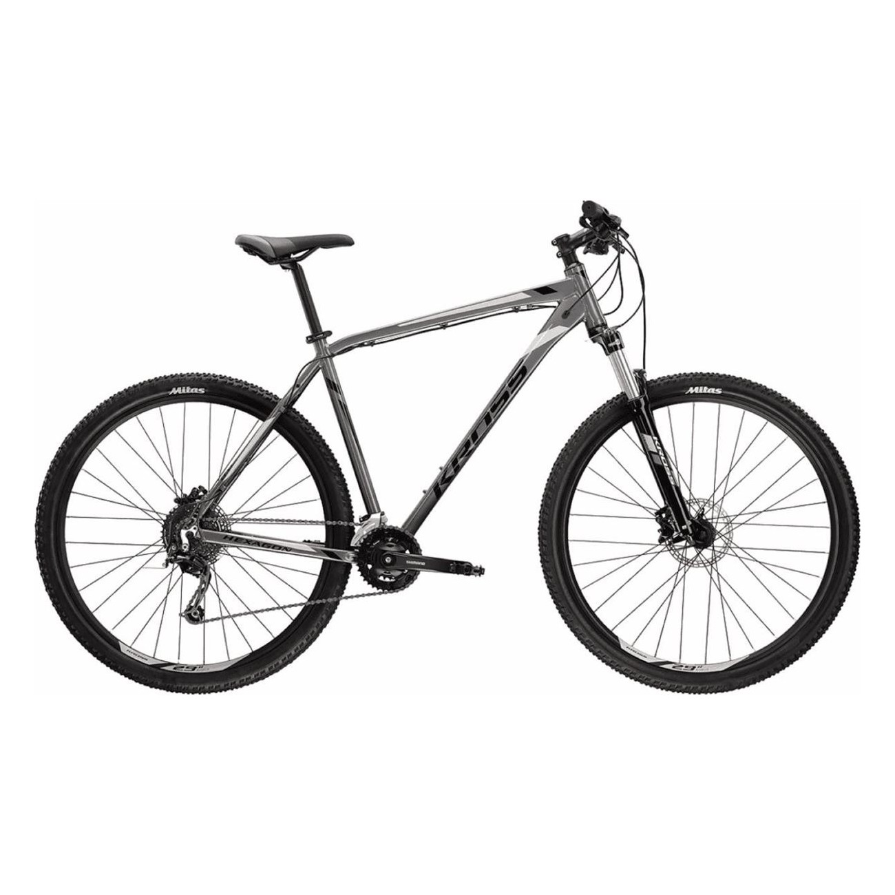 Vélo de montagne KROSS Hexagon 8.0 Homme 29' Bleu/Blanc/Gris Taille S - 1