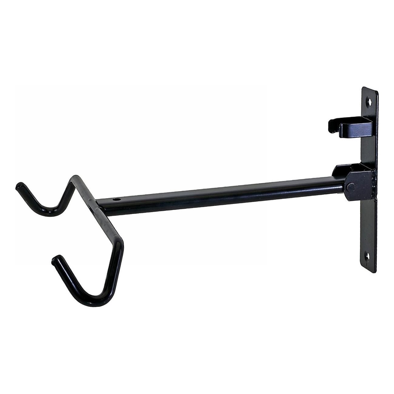 Foldable Wall Mount Bike Rack with Scratch-Resistant Rubber Coating, Black - 1