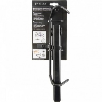 Soporte Plegable de Pared para Bicicleta con Recubrimiento Antirayaduras, Negro - 3