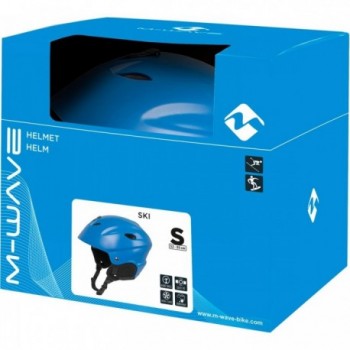 M-Wave Skihelm Blau Matt S (52-55 cm) mit Ringsystem und abnehmbaren Polstern - 8