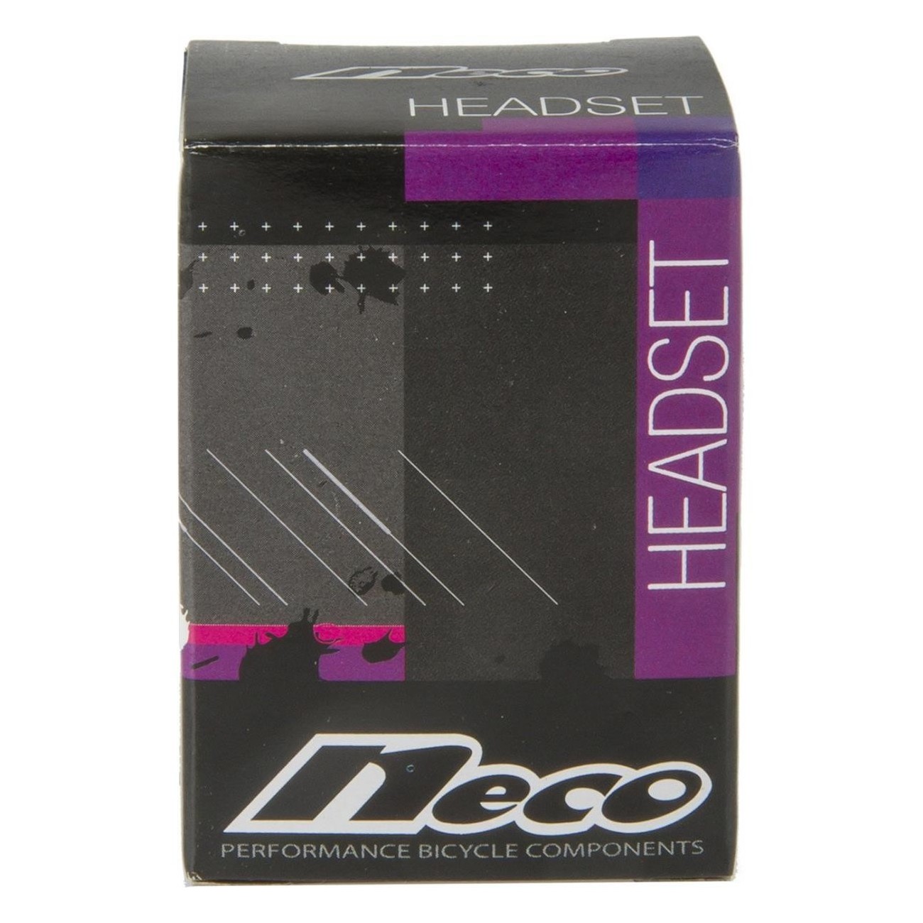 Neco Ahead 1 1/8' Headset Series in Black Aluminum/Steel with Ball Bearings - 3