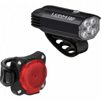 Set de lumières de vélo Fusion Drive 500+ et Zecto Drive 20, noir satiné - 1