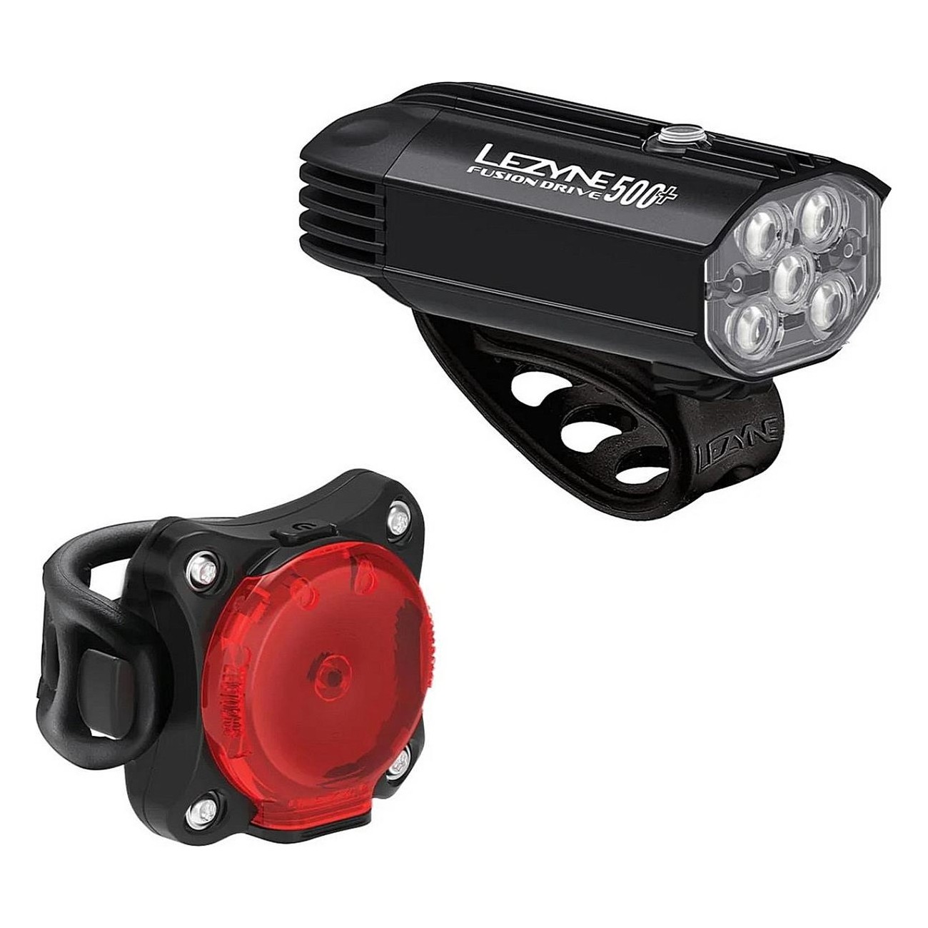 Fusion Drive 500+ and Zecto Drive 20 Bike Light Set with Silicone Support, Black - 1