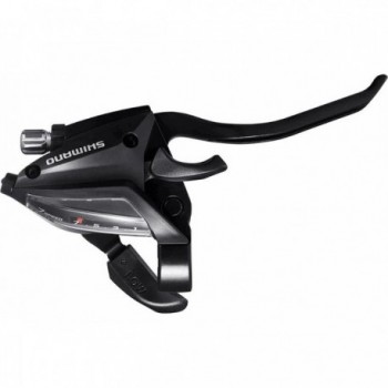 Doppio Comando Destro Shimano ST-EF 7V, 4 Dita, Nero, Compatibile 7 Velocità - 1 - Comandi - 4524667414988