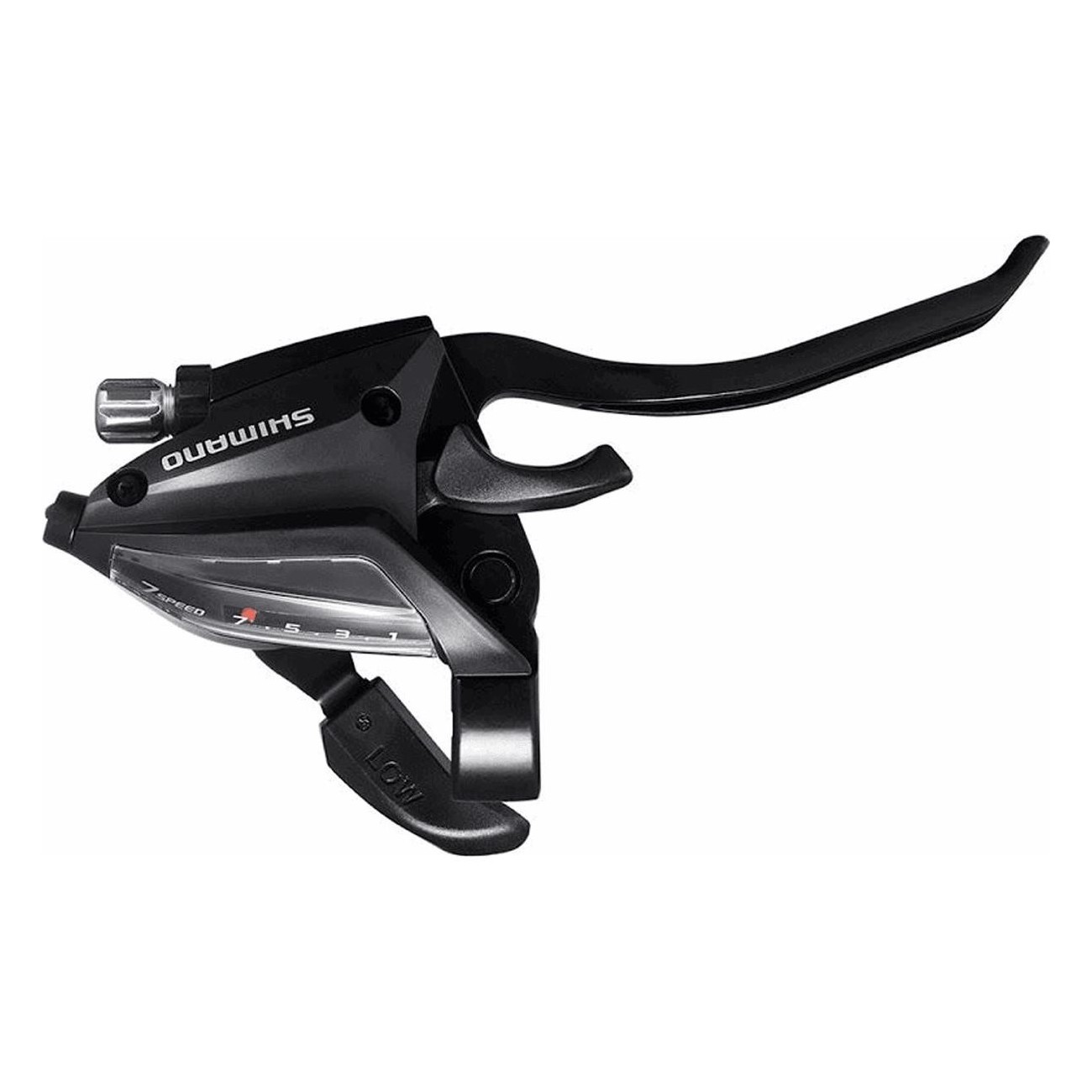 Doppio Comando Destro Shimano ST-EF 7V, 4 Dita, Nero, Compatibile 7 Velocità - 1 - Comandi - 4524667414988