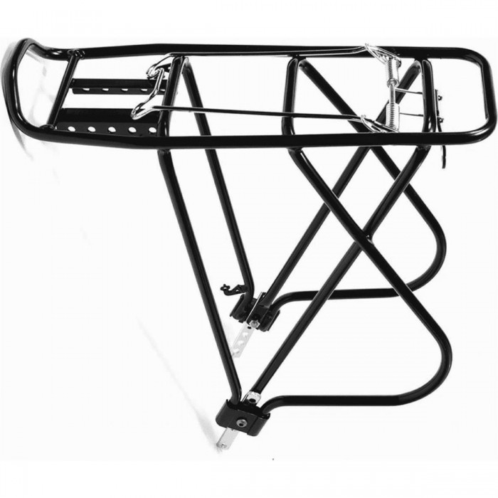 Black Aluminum Rear Rack for 24/28' Bikes - 25 kg Capacity - 1