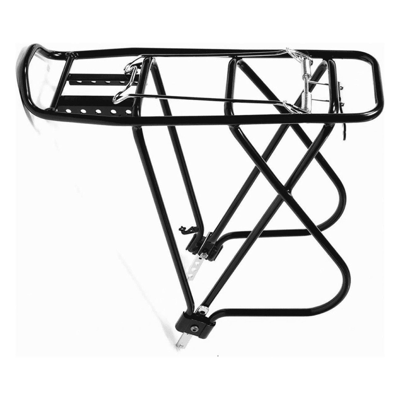 Black Aluminum Rear Rack for 24/28' Bikes - 25 kg Capacity - 1