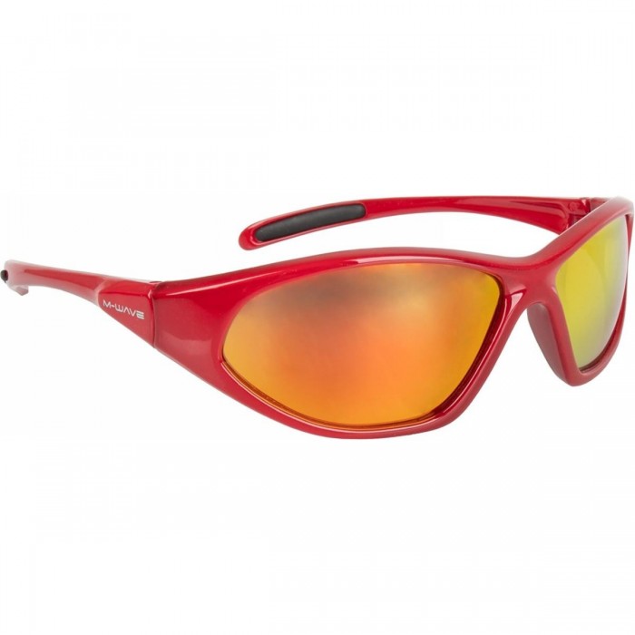 M-WAVE Red Kids Sunglasses with Iridium UV 400 Lenses, Shockproof and Scratch-Resistant - 1