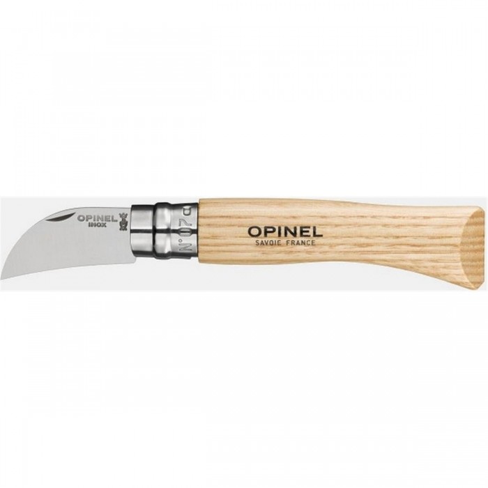 Couteau Opinel N.07 avec Lame en Bec d'Oiseau, Manche en Bois de Châtaignier - 1