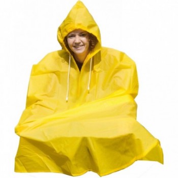 EVA Rain Poncho Blue/Yellow - Universal Size, Water and Wind Resistant for Cycling - 1