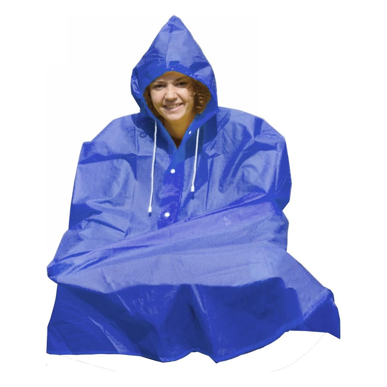 Poncho Impermeable EVA Azul/Amarillo - Talla Universal, Resistente al Agua y Viento - 3