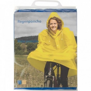 Poncho Impermeable EVA Azul/Amarillo - Talla Universal, Resistente al Agua y Viento - 4