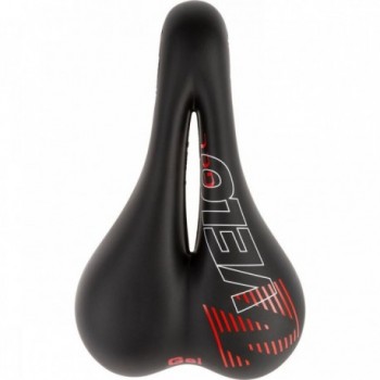 Selle VELO en Gel Noire 267x168 mm, 478g, Cadre en Acier, Sans Collier - 3