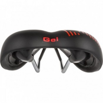 Selle VELO en Gel Noire 267x168 mm, 478g, Cadre en Acier, Sans Collier - 4