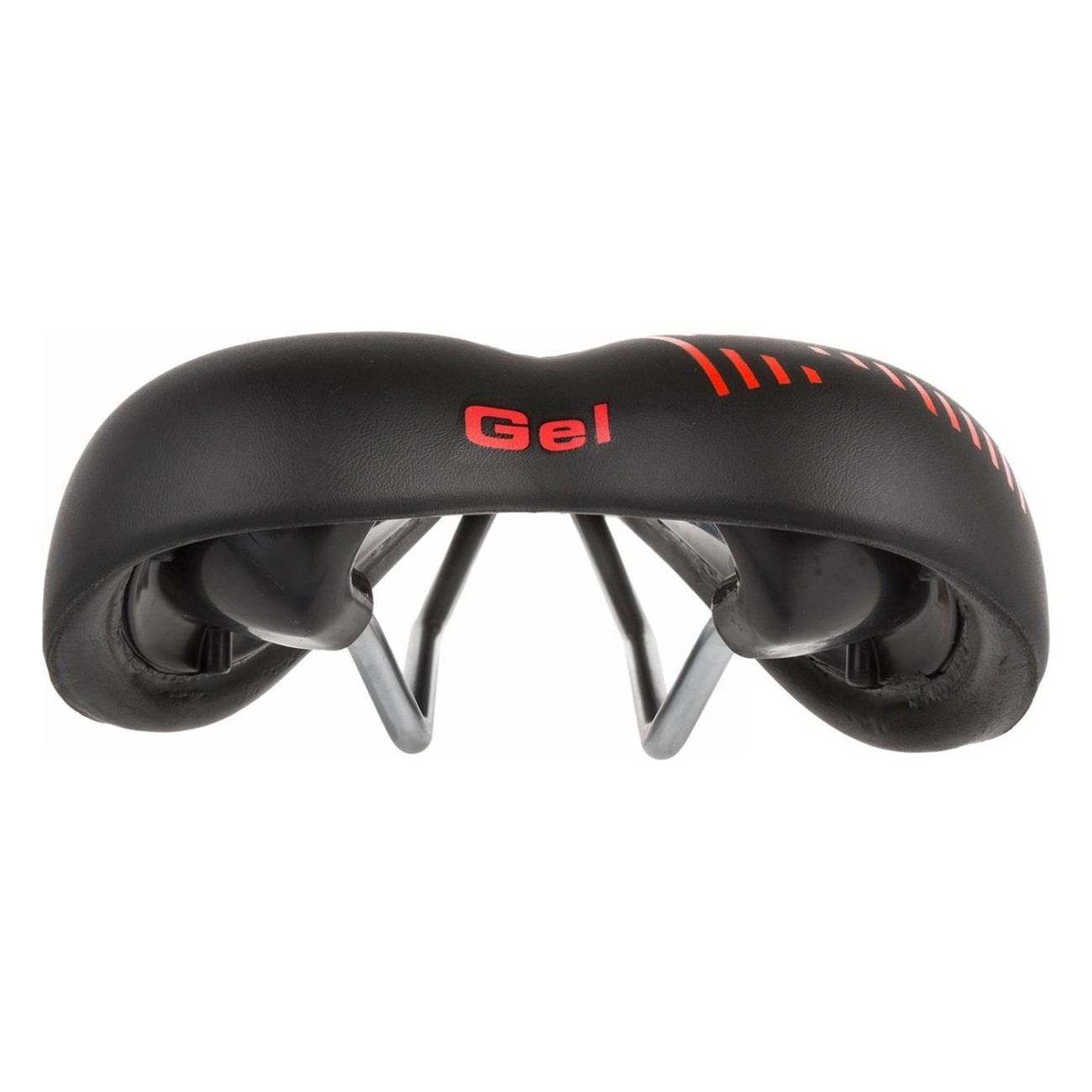 Selle VELO en Gel Noire 267x168 mm, 478g, Cadre en Acier, Sans Collier - 4