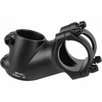 M-WAVE Black Aluminum Handlebar Stem 31.8mm x 60mm, 35° Angle - 1