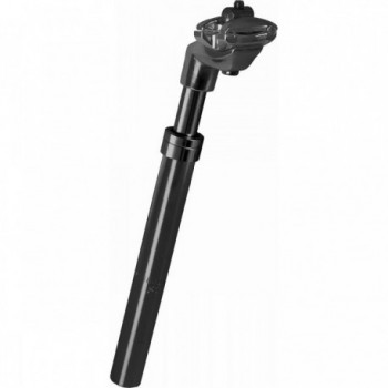 Black Aluminum Shock-Absorbing Seatpost 25.4x315 mm with Adjustable Preload - 1