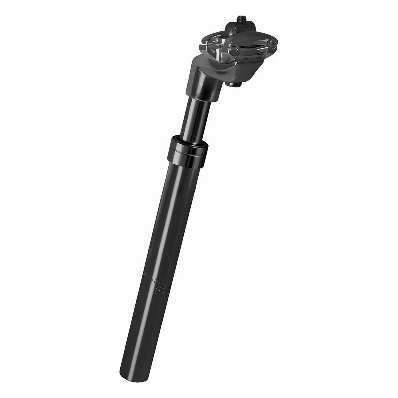 Black Aluminum Shock-Absorbing Seatpost 25.4x315 mm with Adjustable Preload - 1