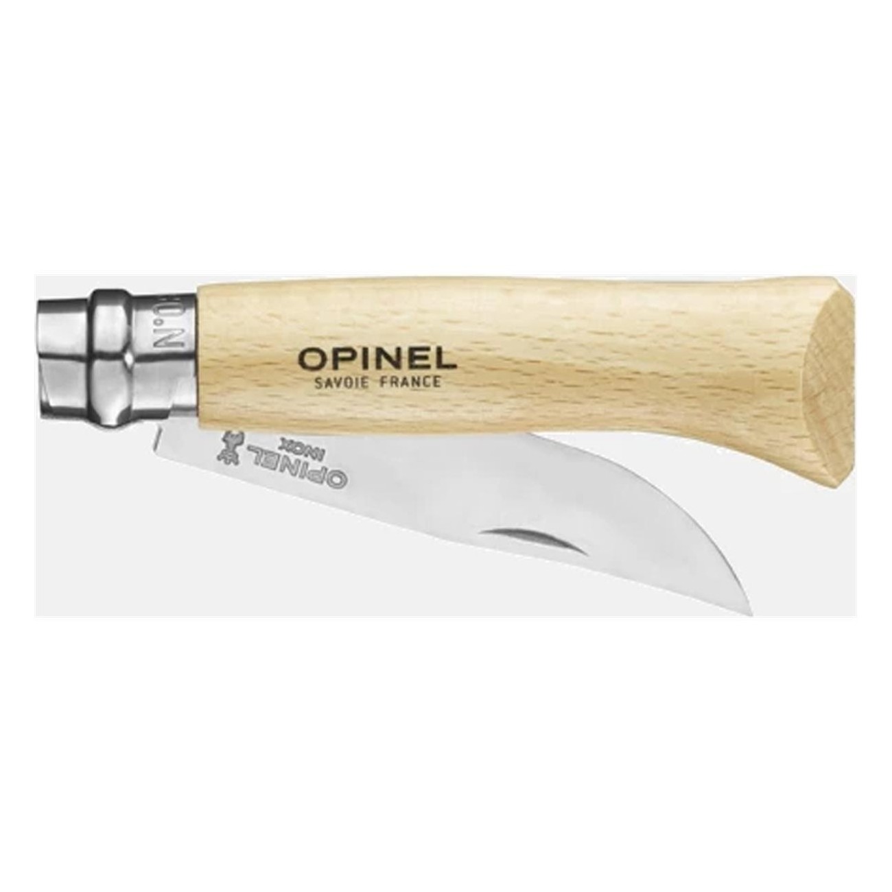 Cuchillo de Bolsillo Opinel N°08 Inox con Hoja Yatagan de Acero Inoxidable - 2