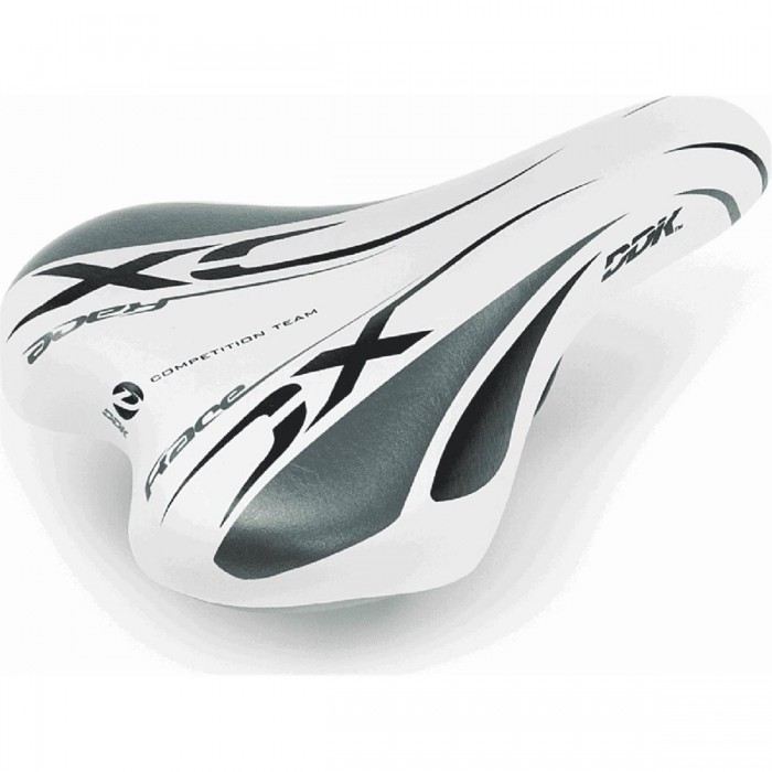 Selle MTB XC Race pour Enfant 20/24 Pouces, Blanc/Gris, Acier, Skay, 452g - 1