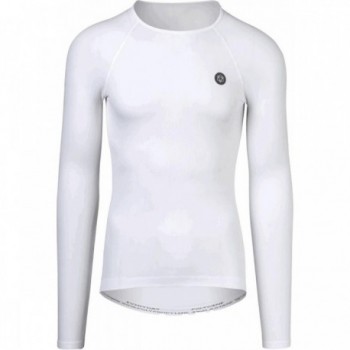 Unisex Long Sleeve Breathable Base Layer White L-XL with Polygene Technology - 1