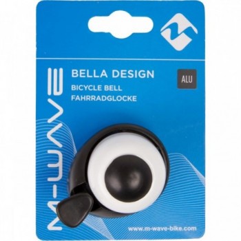 M-Wave Mini Bell Black and White for Aluminum and Plastic Handlebar - 3