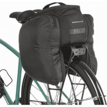 Sacoche de porte-bagages 15L noire avec poches extensibles et étanches - 1