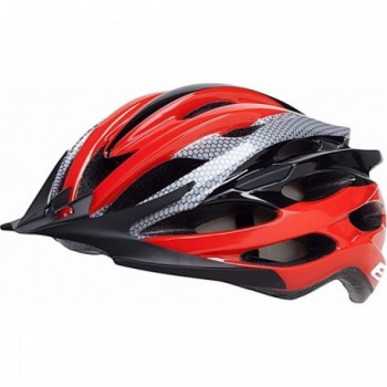 Casco Ciclismo In-Mold Rosso/Nero/Grigio Taglia M 54-58 cm Certificato EN1078 - 1 - Caschi - 8053329965064