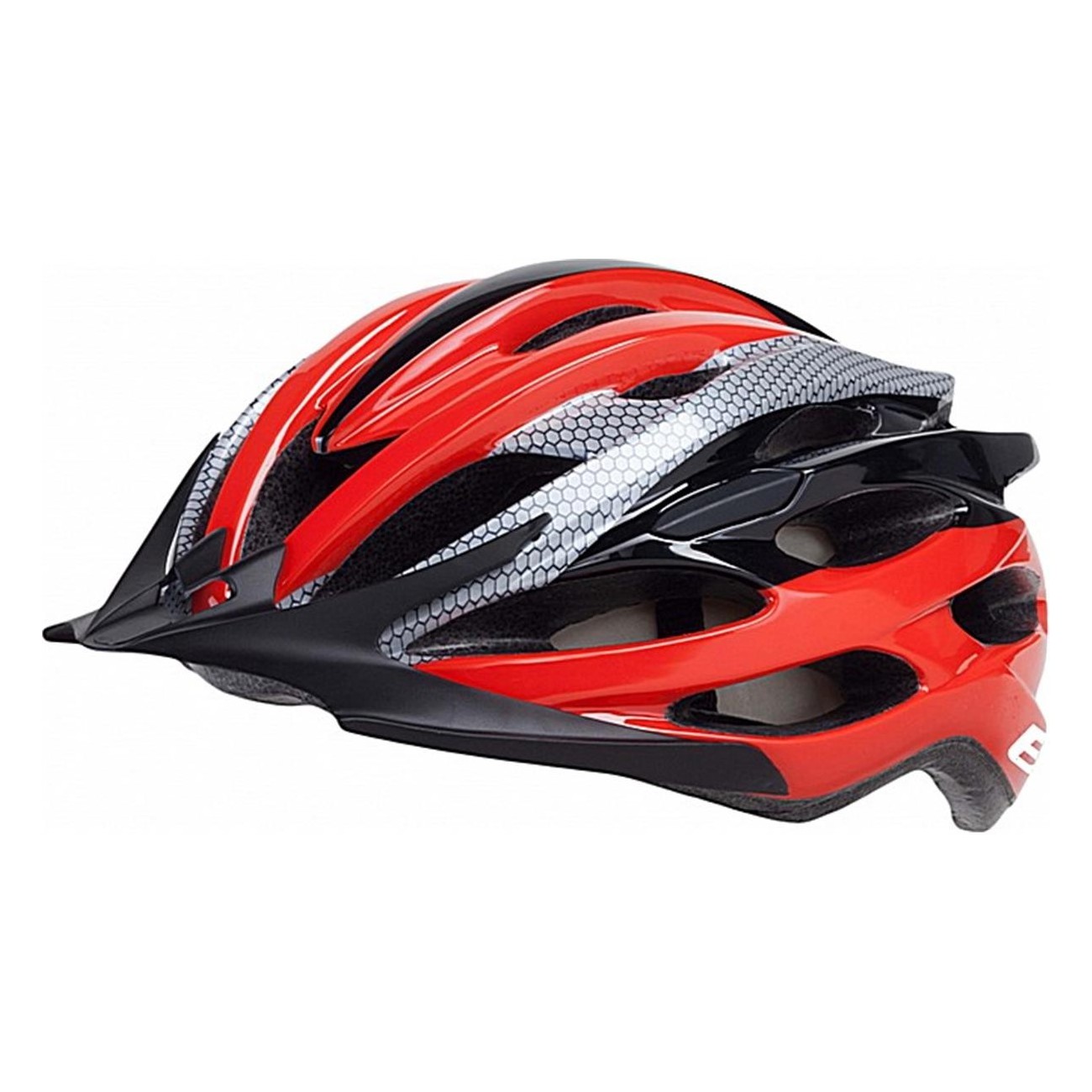 Casco de Ciclismo In-Mold Rojo/Negro/Gris Talla M 54-58 cm EN1078 - 1