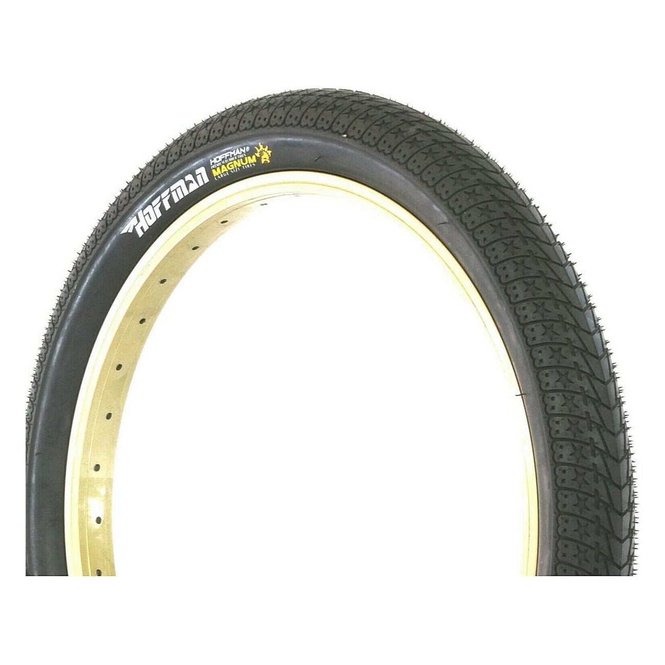 Hoffman Magnum Tire 20 x 2.35' White with Black Tread, Unique Design - 1