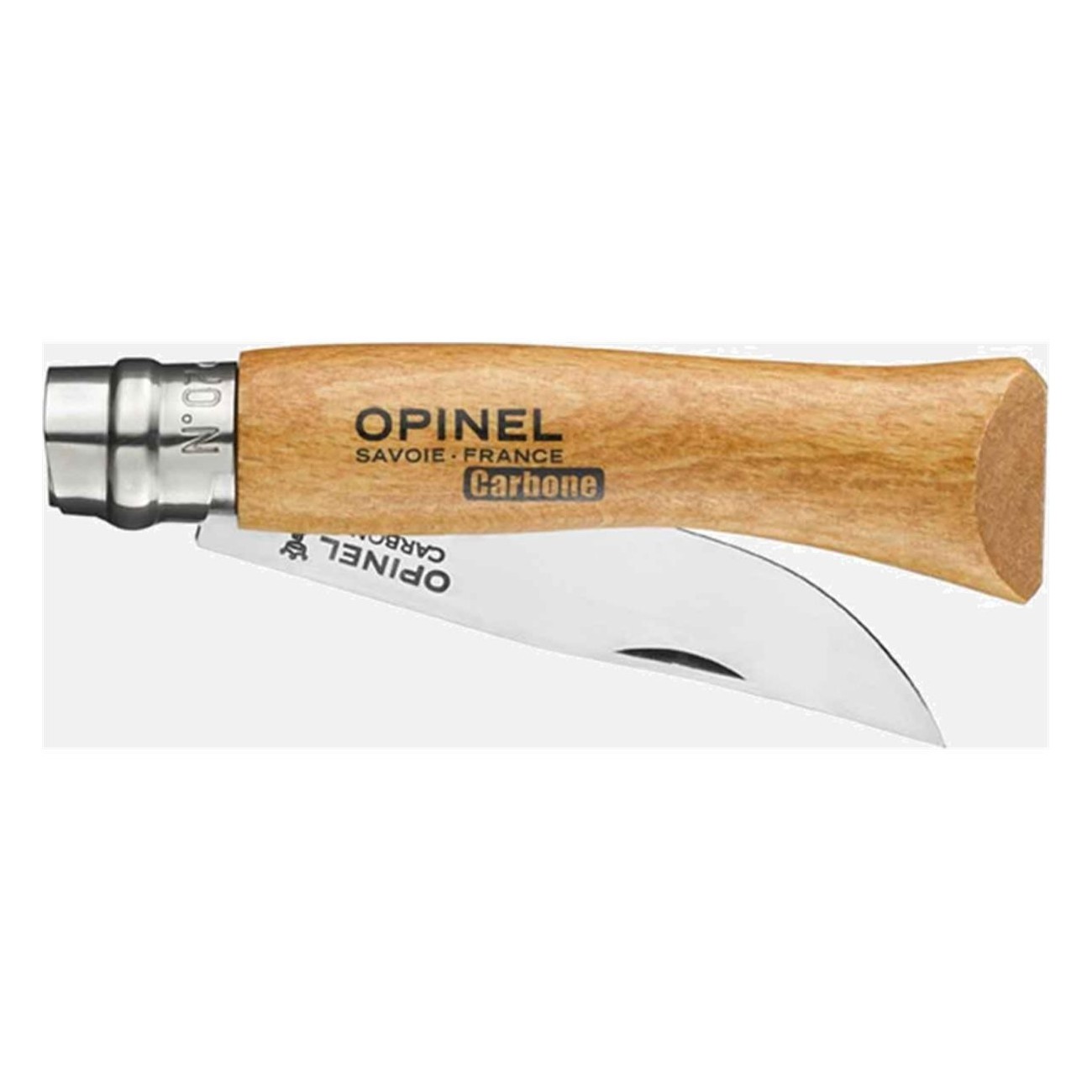 Opinel N°07 Carbon Steel Knife with Beech Handle and Virobloc Safety Ring - 2