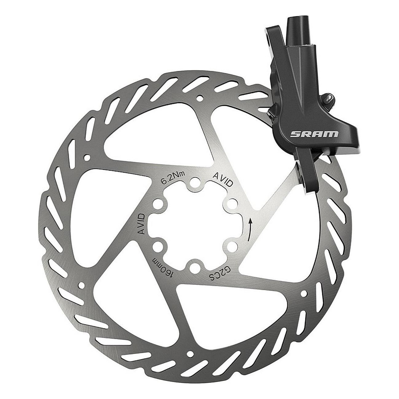 Frein à disque arrière SRAM Level Noir avec rotor G2 CleanSweep 160 mm et tuyau 1800 mm pour VTT - 2