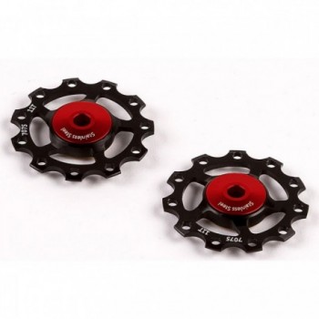 Puleggia in Acciaio Inossidabile Nera per Deragliatori Shimano e SRAM 9/10/11v - 1 - Pulegge - 4712910908166