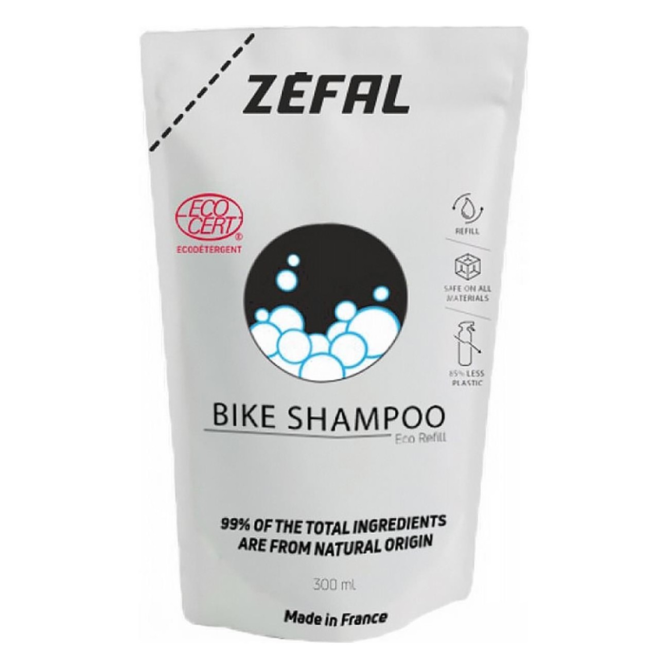 Kit Detergente Ecologico Zefal Bike Shampoo 1L con 3 Ricariche Concentrate - 2 - Pulizia bici - 3420586601038