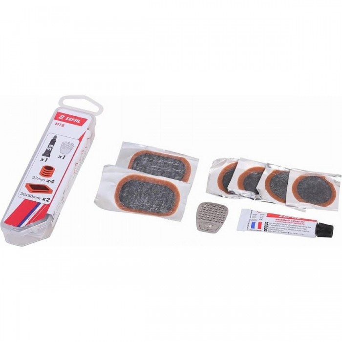 Zefal MTB Inner Tube Repair Kit with Patches, Glue, and Steel Scraper - 1