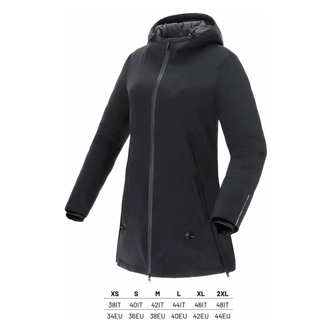 Thermojacke 3/4 Damen Schwarz XL Wasserdicht für Fahrrad mit vielseitigem Design - 1