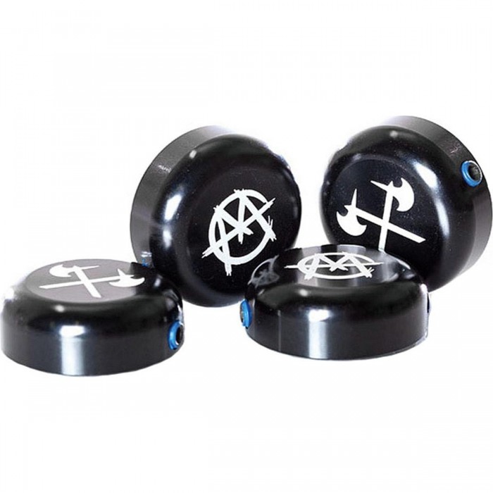 Demolition Markit Black Aluminum Handlebar Plugs - Distinctive Design - 1