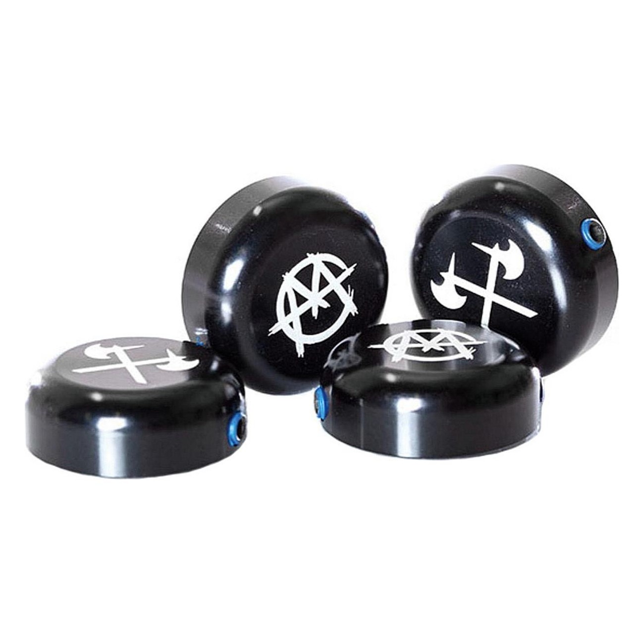 Demolition Markit Black Aluminum Handlebar Plugs - Distinctive Design - 1