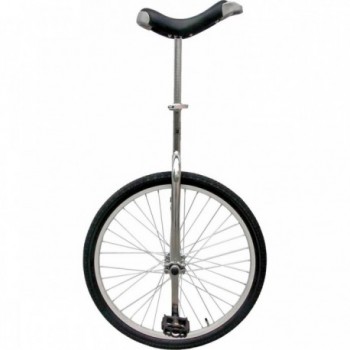 24-Inch Silver Unicycle with Aluminum Rims and Quick Release - 1