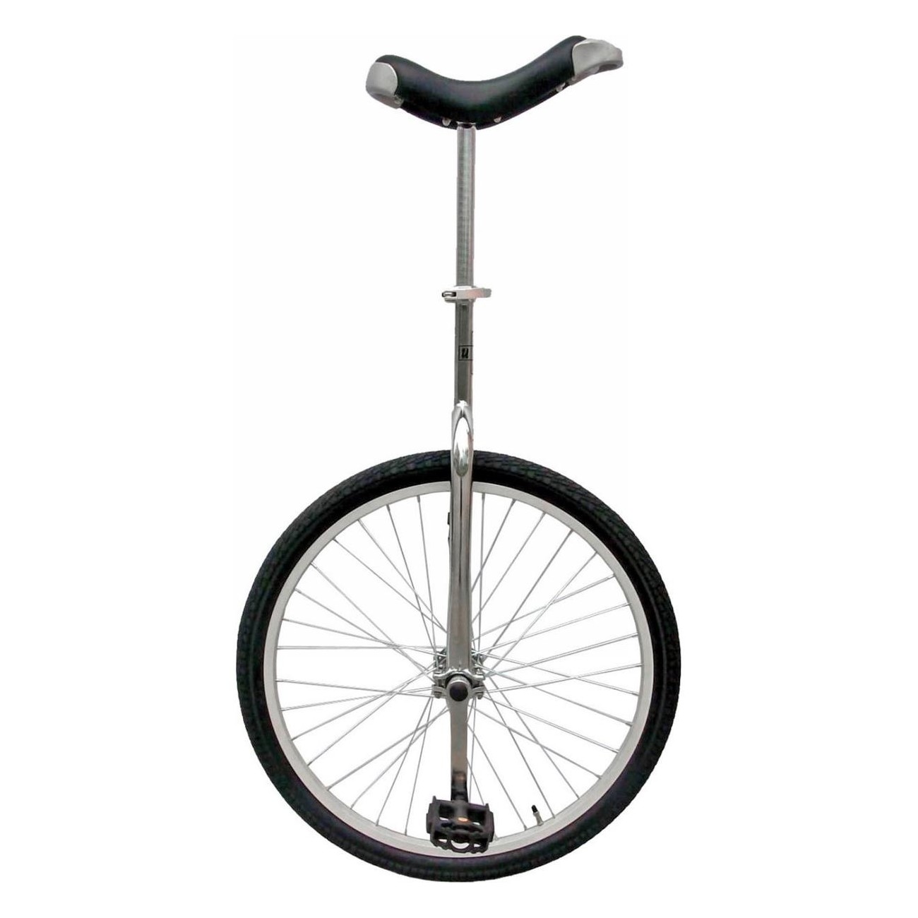 24-Inch Silver Unicycle with Aluminum Rims and Quick Release - 1