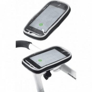 Black Handlebar Smartphone Holder 16x8x1.8 cm with Touchscreen Function - 1