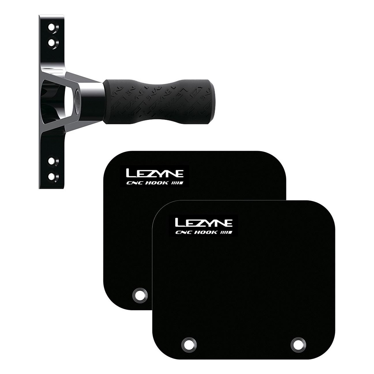 Lezyne CNC Aluminum Wheel Hook - Stylish and Durable Bike Wall Mount - 1