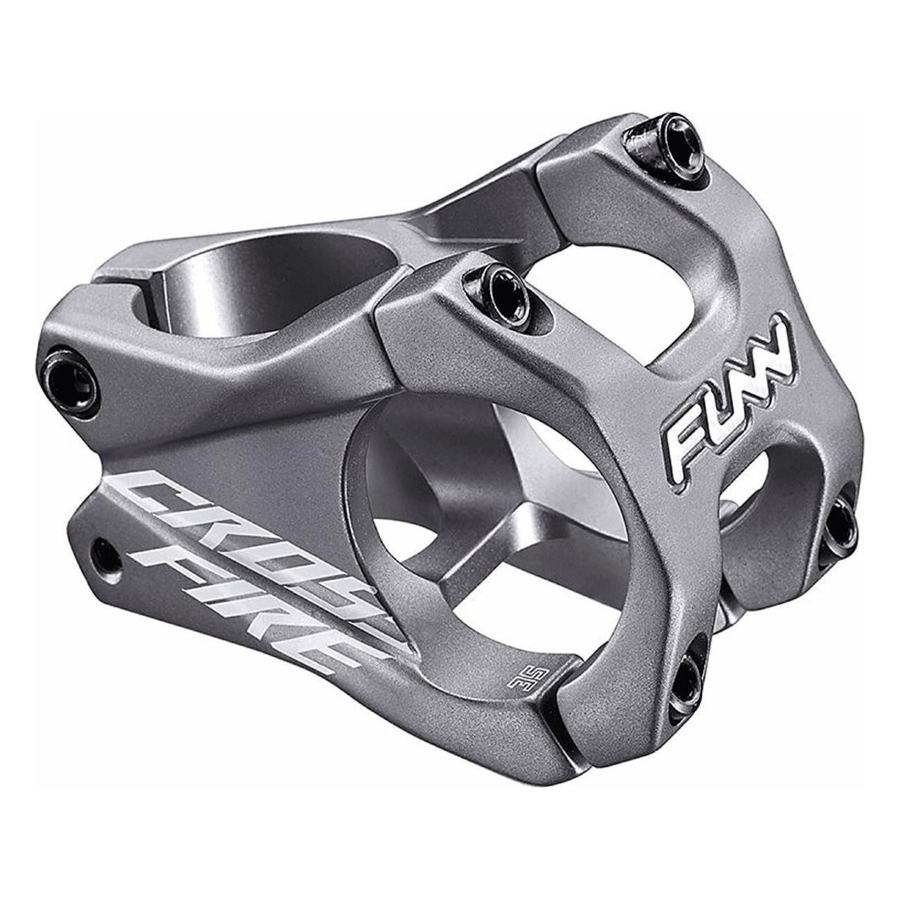 Attacco Manubrio MTB Crossfire 31,8x50mm in Alluminio Argento 0° 130g - FUNN - 1 - Attacchi manubrio - 4712931189759