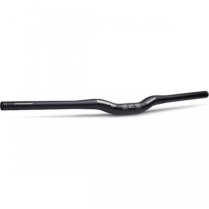 Hussefelt Comp Riser Handlebar 700mm, 40mm Rise, 31.8mm Diameter, Matte Black - 1